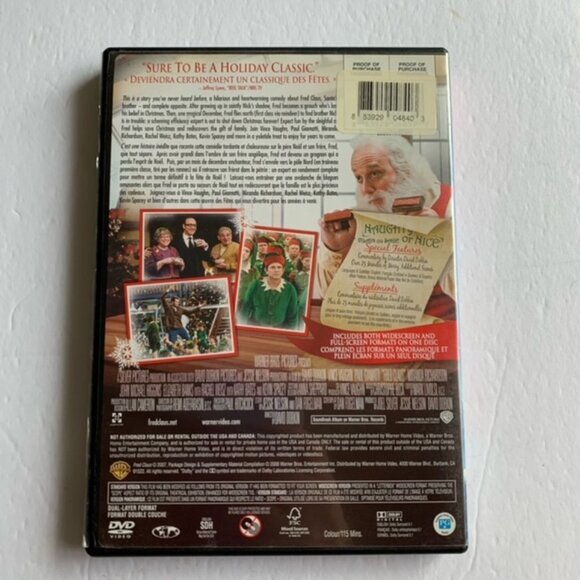 Fred Claus Christmas DVD - Picture 2 of 3